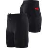 imageNELEUS Mens 3 Pack Running Compression Shorts with Pockets6072 BlackBlueRed 3 Pack