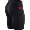 imageNELEUS Mens 3 Pack Running Compression Shorts with Pockets6072 BlackGreyNavy Blue 3 Pack