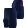 imageNELEUS Mens 3 Pack Running Compression Shorts with Pockets6072 BlackGreyNavy Blue 3 Pack