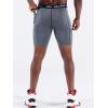 imageNELEUS Mens 3 Pack Running Compression Shorts with Pockets6082 BlackGreyBlue 3 Pack