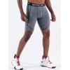 imageNELEUS Mens 3 Pack Running Compression Shorts with Pockets6082 BlackGreyRed 3 Pack