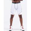 imageNELEUS Mens 3 Pack Running Compression Shorts with Pockets6082 BlackGreyWhite 3 Pack