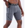 imageNELEUS Mens 3 Pack Running Compression Shorts with Pockets6082 BlackGreyWhite 3 Pack