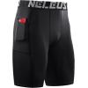 imageNELEUS Mens 3 Pack Running Compression Shorts with Pockets6087 BlackBlackBlack 3 Pack