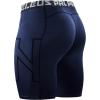 imageNELEUS Mens 3 Pack Running Compression Shorts with Pockets6087 BlackGreyNavy 3 Pack