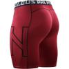 imageNELEUS Mens 3 Pack Running Compression Shorts with Pockets6087 BlackGreyRed 3 Pack