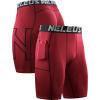 imageNELEUS Mens 3 Pack Running Compression Shorts with Pockets6087 BlackGreyRed 3 Pack