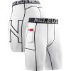imageNELEUS Mens 3 Pack Running Compression Shorts with Pockets6087 BlackGreyWhite 3 Pack