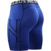 imageNELEUS Mens 3 Pack Running Compression Shorts with Pockets6087 BlackRedBlue 3 Pack