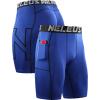 imageNELEUS Mens 3 Pack Running Compression Shorts with Pockets6087 GreyBlueNavy 3 Pack