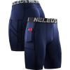 imageNELEUS Mens 3 Pack Running Compression Shorts with Pockets6087 GreyBlueNavy 3 Pack
