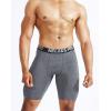 imageNELEUS Mens Compression Short with Pocket Dry Fit Yoga Running Shorts Pack of 36063 BlackGreyNavy Blue 3 Pack