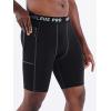 imageNELEUS Mens Compression Short with Pocket Dry Fit Yoga Running Shorts Pack of 36081 BlackBlueWhite 3 Pack