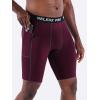 imageNELEUS Mens Compression Short with Pocket Dry Fit Yoga Running Shorts Pack of 36081 BlackGreyRed 3 Pack