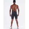 imageNELEUS Mens Compression Short with Pocket Dry Fit Yoga Running Shorts Pack of 36081 GreyWhiteNavy Blue 3 Pack