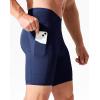 imageNELEUS Mens Compression Short with Pocket Dry Fit Yoga Running Shorts Pack of 36115 BlackDark NavyRed  3 Pack