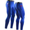 imageNELEUS Mens Dry Fit Compression Baselayer Pants Running Tights Leggings with Phone Pocket6069 BlackGreyBlue 3 Pack