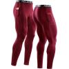 imageNELEUS Mens Dry Fit Compression Baselayer Pants Running Tights Leggings with Phone Pocket6069 BlackGreyRed 3 Pack