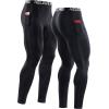 imageNELEUS Mens Dry Fit Compression Baselayer Pants Running Tights Leggings with Phone Pocket6069 BlackGreyRed 3 Pack