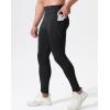imageNELEUS Mens Dry Fit Compression Baselayer Pants Running Tights Leggings with Phone Pocket6109 2 Pack blackGrey