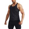 imageNELEUS Mens Workout Running Tank Top Sleeveless Gym Athletic Shirts5080 BlackGreyRed 3 Pack