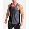 imageNELEUS Mens Workout Running Tank Top Sleeveless Gym Athletic Shirts5081 Dark GreyLight GreyOlive Green 3 Pack