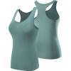 imageNELEUS Womens 3 Pack Compression Base Layer Dry Fit Tank Top04 BlackGreyBlackish Green 3 Pack