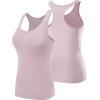 imageNELEUS Womens 3 Pack Compression Base Layer Dry Fit Tank Top04 PinkPurpleBlackish Green 3 Pack