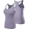 imageNELEUS Womens 3 Pack Compression Base Layer Dry Fit Tank Top04 PinkPurpleBlackish Green 3 Pack