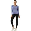 imageNELEUS Womens 3 Pack Compression Shirts Long Sleeve Yoga Athletic Running T Shirt8021 Green grey blue