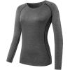 imageNELEUS Womens 3 Pack Compression Shirts Long Sleeve Yoga Athletic Running T Shirt8021black grey blue