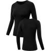 imageNELEUS Womens 3 Pack Compression Shirts Long Sleeve Yoga Athletic Running T Shirt8021black grey navy Blue