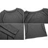 imageNELEUS Womens 3 Pack Compression Shirts Long Sleeve Yoga Athletic Running T Shirt8021black grey red