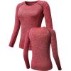 imageNELEUS Womens 3 Pack Compression Shirts Long Sleeve Yoga Athletic Running T Shirt8021black grey red