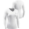 imageNELEUS Womens 3 Pack Compression Shirts Long Sleeve Yoga Athletic Running T ShirtVneck BlackGreyWhite 3 Pack