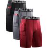 6087 Black/Grey/Red 3 Pack
