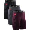 6081 Black/Grey/Red 3 Pack