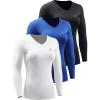 V-neck: Black/Blue/White 3 Pack
