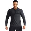 imageNELEUS Mens Dry Fit Athletic Shirt Workout Running Long Sleeve Shirts with Hoods5071 Dark GreyRed  2 Pack
