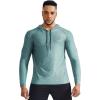 imageNELEUS Mens Dry Fit Athletic Shirt Workout Running Long Sleeve Shirts with Hoods5071 Dark GreyRedLight Green 3 Pack