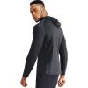imageNELEUS Mens Dry Fit Athletic Shirt Workout Running Long Sleeve Shirts with Hoods5071 Dark GreyRedLight Green 3 Pack