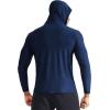 imageNELEUS Mens Dry Fit Athletic Shirt Workout Running Long Sleeve Shirts with Hoods5071 Navy BlueRed 2 Pack
