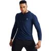 imageNELEUS Mens Dry Fit Athletic Shirt Workout Running Long Sleeve Shirts with Hoods5071 NavyLight GreyLight Green 3 Pack