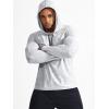 imageNELEUS Mens Dry Fit Athletic Shirt Workout Running Long Sleeve Shirts with Hoods5071 NavyLight GreyLight Green 3 Pack