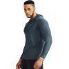 imageNELEUS Mens Dry Fit Athletic Shirt Workout Running Long Sleeve Shirts with Hoods5071 Slate GreyDark Grey 2 Pack