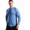 imageNELEUS Mens Dry Fit Athletic Shirt Workout Running Long Sleeve Shirts with Hoods5147 BlackGreyBlue 3 Pack