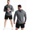 imageNELEUS Mens Dry Fit Athletic Shirt Workout Running Long Sleeve Shirts with Hoods5147 BlackGreyBlue 3 Pack