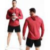 imageNELEUS Mens Dry Fit Athletic Shirt Workout Running Long Sleeve Shirts with Hoods5147 BlackGreyRed 3 Pack