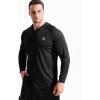 imageNELEUS Mens Dry Fit Athletic Shirt Workout Running Long Sleeve Shirts with Hoods5147 BlackGreyWhite 3 Pack