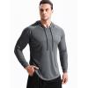 imageNELEUS Mens Dry Fit Athletic Shirt Workout Running Long Sleeve Shirts with Hoods5147 BlackGreyWhite 3 Pack